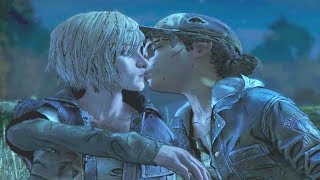 Clementine Kisses Violet - The Walking Dead The Final Season