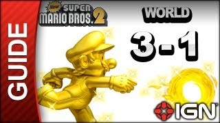 New Super Mario Bros. 2 - Star Coin Guide - World 3-1 - Walkthrough