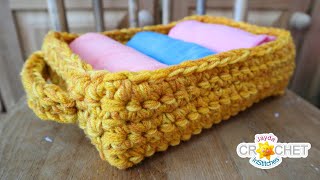 Rectangle Storage Basket Crochet Pattern - What To Do With Variegated Yarn