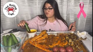 Boiling Crab Seafood Boil Mukbang | Eating show | King Crab, Shrimp, Clams and Potatoes
