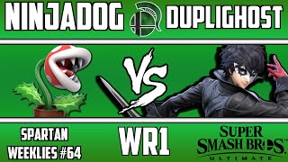 Spartan Weeklies #64, WR1: NinjaDog(Piranha Plant) vs Duplighost(Joker)