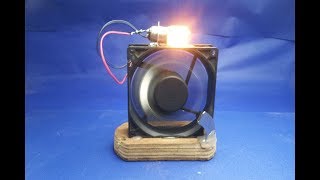 Free Energy Light Bulbs Using Magnet and Pc Fan - at home
