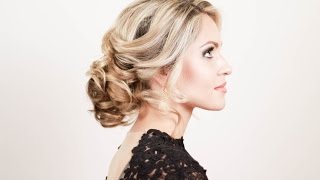 Прическа на новый год. Пучок из локонов. Hairstyle for the New Year. A Bundle of Curls