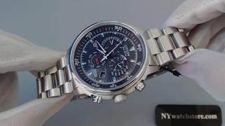 Men's Citizen Eco Drive Nighthawk A T Chrono Watch AT4110 55E
