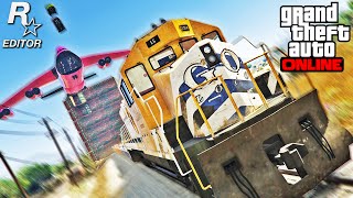 GTA 5 - PC: GTA 5 - PC: Train Car Launcher & Cargo Plane Catches