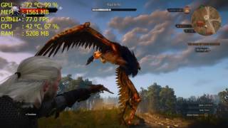 intel core i5 6500+gtx 1060 The Witcher 3 Nvidia Hair Works Off