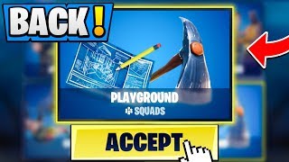 Fortnite PLAYGROUND LTM is BACK! | *NEW* Gameplay! ( Practice Mode )
