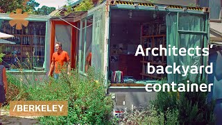 $1800 used shipping container as architects' backyard office