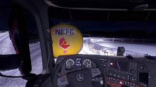 Очень трудный рейс через дорогу дурачков в euro truck simulator 2 мультиплеер + играем на руле!