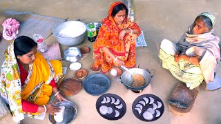Secret of Bangalir Puli Pitha Recipe | Perfect Puli Pitha Recipe Prepared by Grandmother- villfood