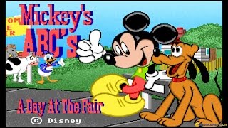 Mickey's ABC's: A Day at The Fair gameplay (PC Game, 1992)