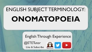 Revise with me! English Subject Terminology: Onomatopoeia  - great for GCSE and ALevel!