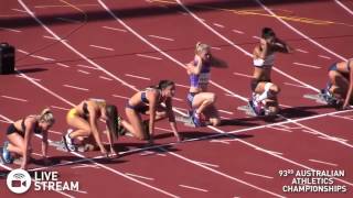 100m hurdles final - 2015 Australian Athletics Championships
