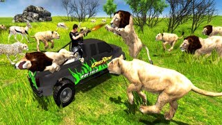 Lion Hunter 4x4 Africa Safari Simulator 2018 African 4x4 Animal Transporter Car - Android GamePlay