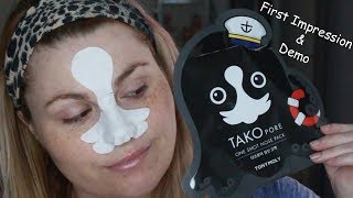 TONYMOLY Tako Pore One Shot Nose Pack First Impression & Demo