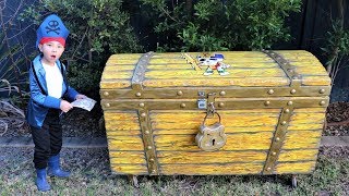 Captain Jake Found The BIGGEST Treasure X Chest Pirate Treasure Hunt Fun With CKN Toys