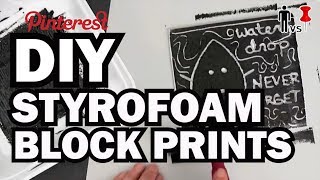 DIY Styrofoam Block Prints - Man Vs Pin #50 - 1M Subscribers!!!!