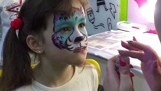 Ванесса  КОШКА!Видео для детей АКВАГРИМ Рисунки на лице! AKVAGRIM Vanessa Cat
