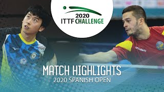 Yeh Chih Wei vs Javier Benito | 2020 ITTF Spanish Open Highlights (Group)
