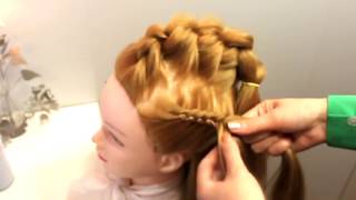 Причёска объемная коса в школу топ. Легкая прическа на 1 сентября косы и узлы. DIY