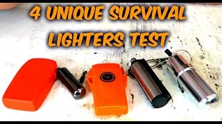 4 Unique Survival Lighters Test