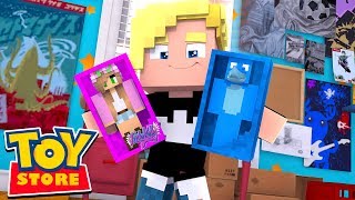 WAKING UP IN OUR NEW HOUSE! w/Little Carly and Little Kelly (Minecraft ToyStore).