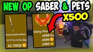 GETTING *NEW* OP SABER & PETS!! VOID PETS! - ⚔️ Roblox Saber Simulator