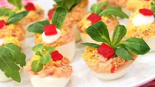 Huevos Rellenos de Atun y Mayonesa | Receta Fácil y Rápida!