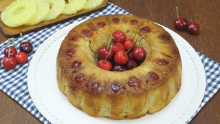 Pineapple and cherries upside down cake: a unique dessert, easy to make and delicious!
