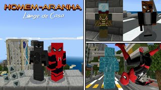 SAIU! MELHOR ADDON DE HOMEM-ARANHA LONGE DE CASA PARA O MINECRAFT PE