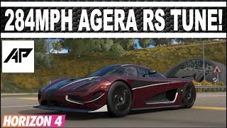 Forza Horizon 4 | Koenigsegg Agera RS Top Speed Tune | 284 MPH!