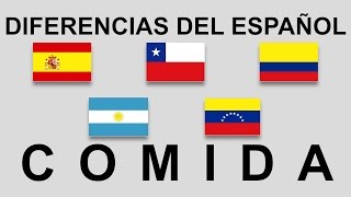 Diferencias del español. Comida. #smart