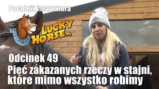 Porady LuckyHorse pl - Odc49 - 5 zakazanych rzeczy, które robimy w stajni