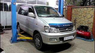 Замена передних тормозных колодок на Toyota Noah 3S FE Тойота Ноах 2000 года