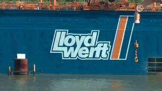 New Yachtprojekt „Solaris“  (140m) at Lloyd Werft Bremerhaven 05/20/2018
