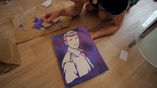 Стик-арт портрет
