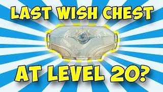 Destiny 2: Last Wish Raid Chest... On a Level 20 Character (Solo Glitch)