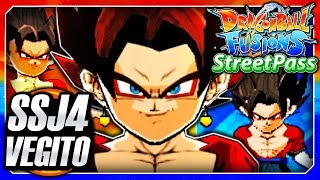 Dragon Ball Fusions 3DS English: SSJ4 Vegito (SSJ4 GT Potara Streetpass Fusion) Fusion Gameplay