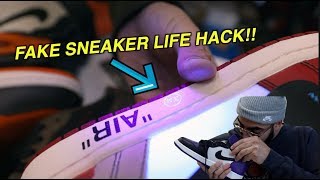 FAKE SNEAKER LIFE HACK! *HOW TO SPOT FAKES*