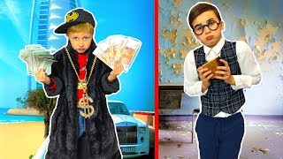 Богатая МАЛЯВКА VS бедный ШКОЛЬНИК! Детский СКЕТЧ