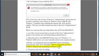 Fix The Handle is Invalid after installing KB4480970 in Windows 7 SP1 & Windows Server 2008 R2 SP1