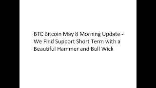 BTC Bitcoin May 7 Morning Update - We Find Support Short Term with a Beautiful Hammer and Bull Wick