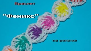 Браслет ФЕНИКС из резинок без станка на рогатке