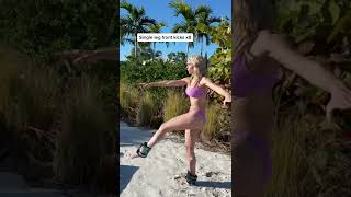 They said I could get Abs Standing! Grab those Ankle Weights and try this with me! #shorts