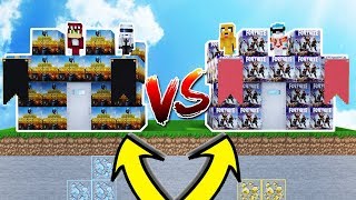 CASTILLO DE FORNITE VS CASTILLO DE PUBG ?!! - MINECRAFT BATALLA DE CASTILLOS