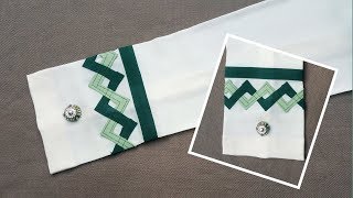 Very stylish and latest pouncha and sleeves design/Step by step/apna style cutting and stitching