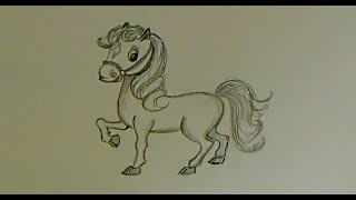 Учимся рисовать лошадку