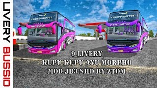 Bussid || Mod JB3 SHD by ZTOM. 9 Livery Kupu Kupu Ayu Morpho