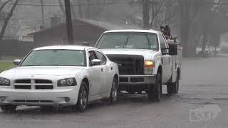 2-10-2020 Yazoo City, Ms Flash flooding, cars stalled, businesses flooded, drone and ground