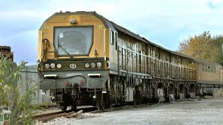 Speno Rail Grinder and 158826 at Whitland 02/11/2016